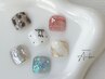 【Foot】親指アートコース☆フットバス＆ケア込み　6700円