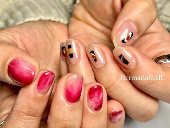 エルマナ ネイル(Hermana NAIL)/アートし放題（アシンメトリー）