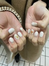 ユージューネイルルーム(UJU nail room)/ホワイトアートネイル