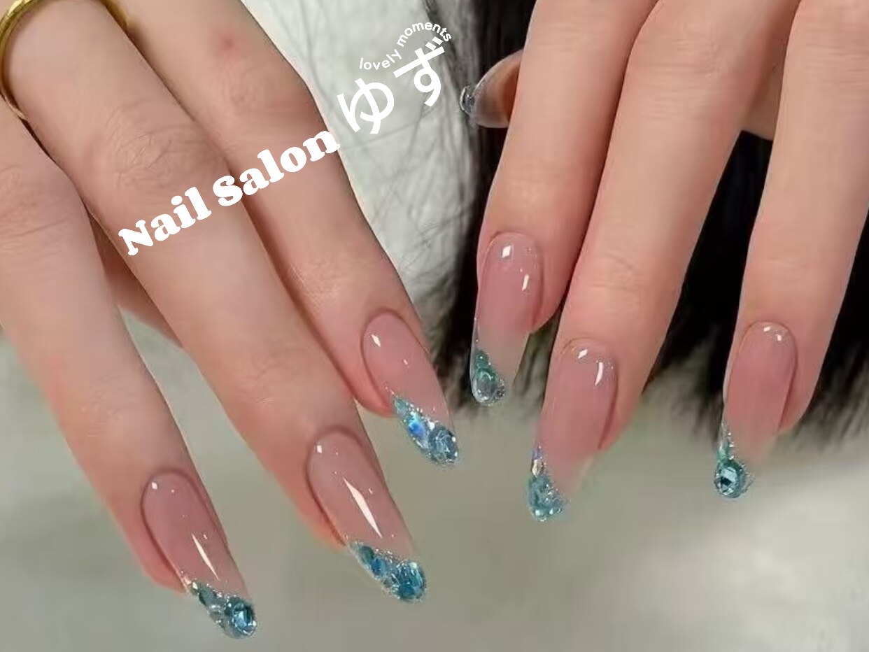 お急ぎ便B♥ ネイルチップ 水色ネイル メンカラネイル ツイード フレンチ お急ぎ便B♥ ネイルチップ 水色ネイル メンカラネイル ツイード