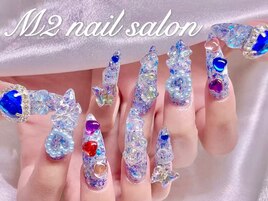 ブルーパープルゴデゴデネイル