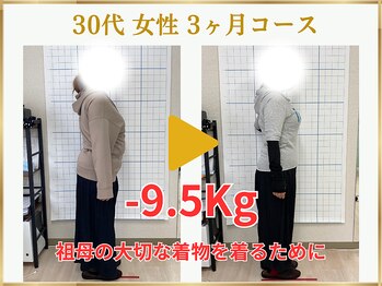 東広島あい整体院/３０代ダイエット実績