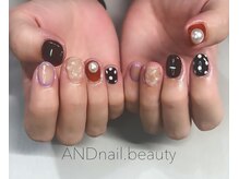 アンドネイル ビューティー(AND nail,beauty)/春ネイル/ドット柄/藤沢