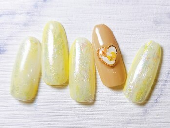 ネイルサロン インプレス(Impress)/押し花×ハートネイル