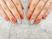 ネイルサロンファストネイルプラス 横浜店(FAST NAIL PLUS)/2024冬　【オレンジネイル】 