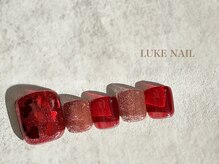 ルークネイル(LUKE NAIL)/クリアハート埋め込みフット