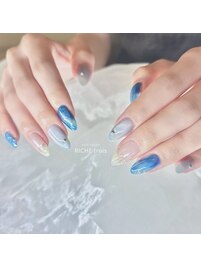 夏ニュアンスネイル