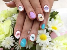 プルミエ ネイル(Premier Nail)/フラワーネイル☆夏カラー