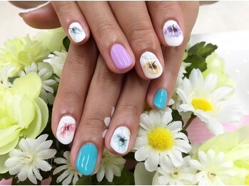 プルミエ ネイル(Premier Nail)/フラワーネイル☆夏カラー