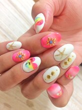 アイラッシュアンドネイル専門店 クラル(CURAR)/トロピカルネイル￥9980