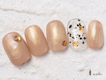 アイネイルズ 横浜WEST店(I-nails)/ベージュダルメシアン8480円