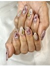 チューリップ春ネイル