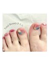 花火ネイル　foot☆