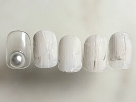 ニュアンスホワイトネイル
