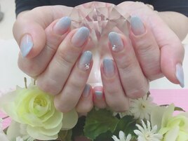 くすみブルーグラデ
