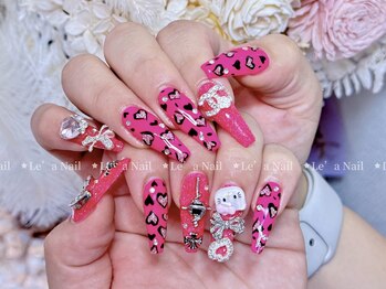 レアネイル 渋谷店(Le’a nail)/ヒョウ柄☆kittyちゃん