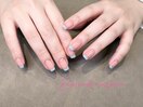ベース色付き　フレンチネイル