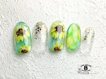 ネイルエイト 新百合ヶ丘(nail8)/８月デザイン新作サマーフラワー