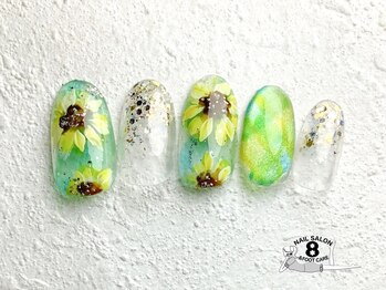 ネイルエイト 新百合ヶ丘(nail8)/8月デザイン新作サマーフラワー