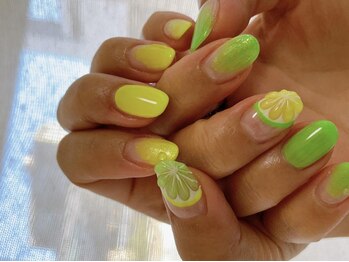 キキネイル たまプラーザ店(kikinail)/夏っぽデザインコース　ライム