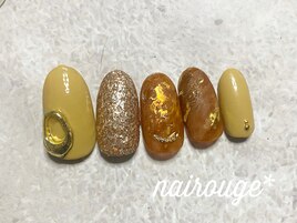 秋マーブルネイル♪