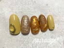 秋マーブルネイル♪