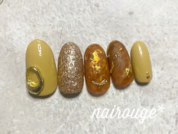 ネイル―ジュ 札幌大通店(nairouge*)/秋マーブルネイル♪