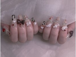 推し“バレンタイン”ネイル