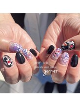 ジェルメ(germer)/夜桜と錦鯉ネイル！