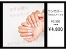 【ジェルオフ無料】美フォルムちゅるんワンカラー5500円→4800円