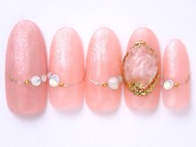ネイリックス 栄ガスビル(NAILX)/ガーリー天然石ネイル
