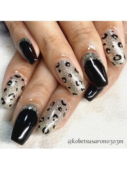 エム(M)/レオパード柄ネイル☆