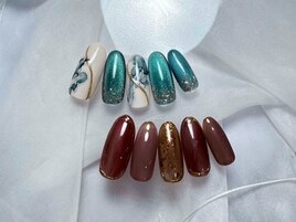 autumnニュアンスネイル