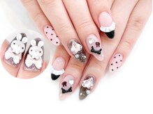 ネイルコレクション ピンク(Nail Collection Pink)/ジェル定額￥9990☆3Dうさぎ♪