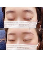 当店独自の技法で透明感のあるナチュラル眉に