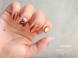 大人かわいいチェックリボン