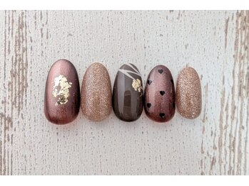 バレンタインネイル 新規5800円