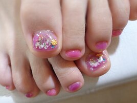 押し花シースルーカラーフット♪