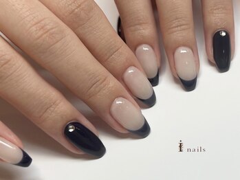 アイネイルズ 四条河原町店(I-nails)/ネイビーフレンチ