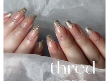 スレッドネイル(THRED nail)/ラメフレンチ