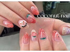 いちごネイル　冬ネイル