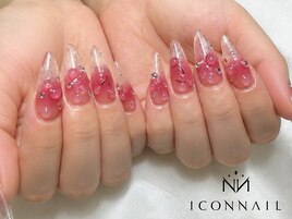 先端クリアネイル
