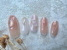 透け感オレンジニュアンス