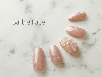 バービーフェイス 恵比寿(Barbie Face)/クリアフラワーネイル