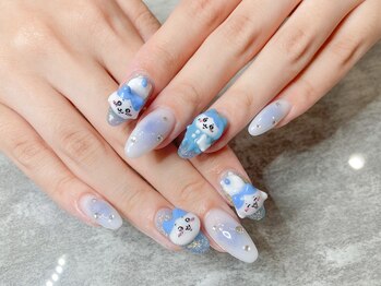 エム ネイル 本店(M Nail)/★ブルーチーク×キャラネイル★