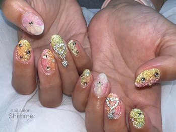 シマー(Shimmer)/ぷっくりカラフルネイル