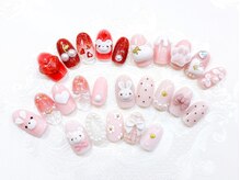 ネイルコレクション ピンク(Nail Collection Pink)/ジェル定額￥9990★うさぎ：くま