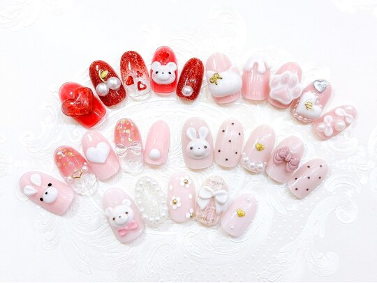 2025年冬】うさぎのネイルデザイン集｜人気順｜ホットペッパービューティー 