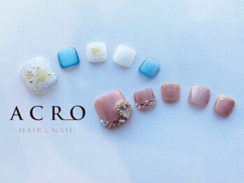 アクロネイル アンド アイ(ACRO NAIL&EYE)/2024 12月 定額フットデザイン3