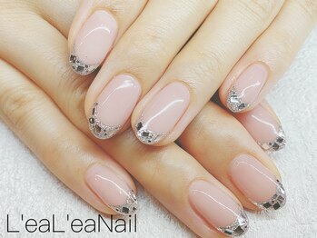 レアレアネイル(Lealeanail)/【パラジェル】ガラスフレンチ